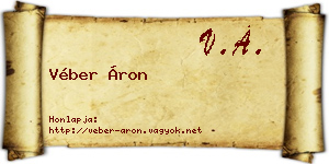 Véber Áron névjegykártya